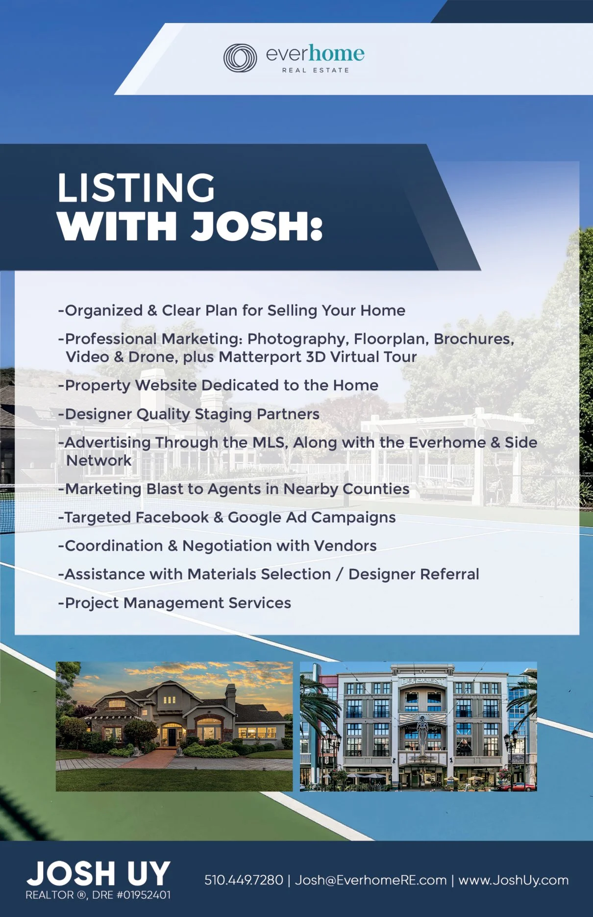 Listing With Josh: professional marketing, staging, and negotiation support